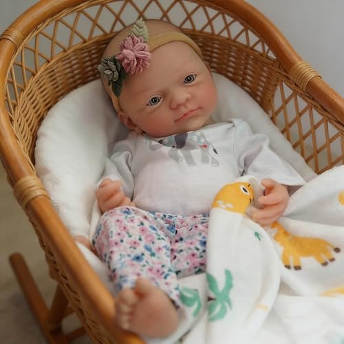 Mire & Mire Mire Mire Reborn Baby Dolls 12 Girl Full Body Silicone Baby Doll Newborn That Look Open Eyes Baby Dolls - Image 5