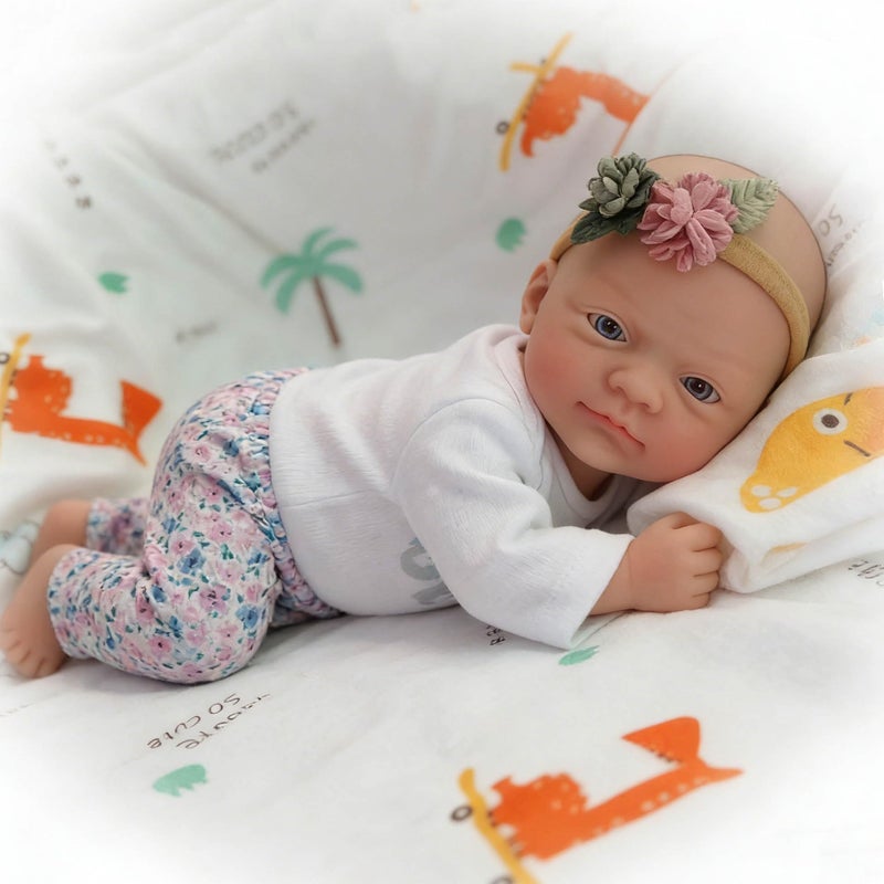 Mire & Mire Mire Mire Reborn Baby Dolls 12 Girl Full Body Silicone Baby Doll Newborn That Look Open Eyes Baby Dolls - Image 3