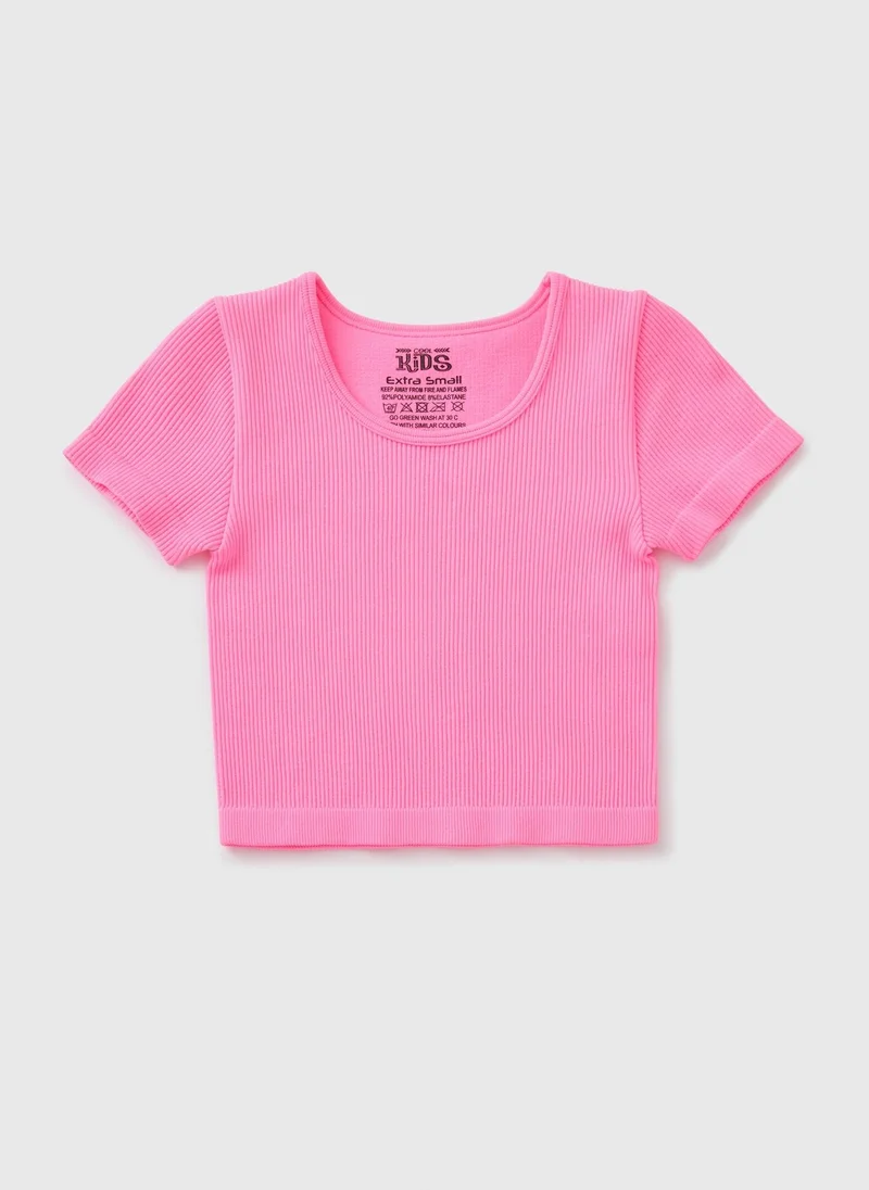 Matalan Girls Pink Seamless Top