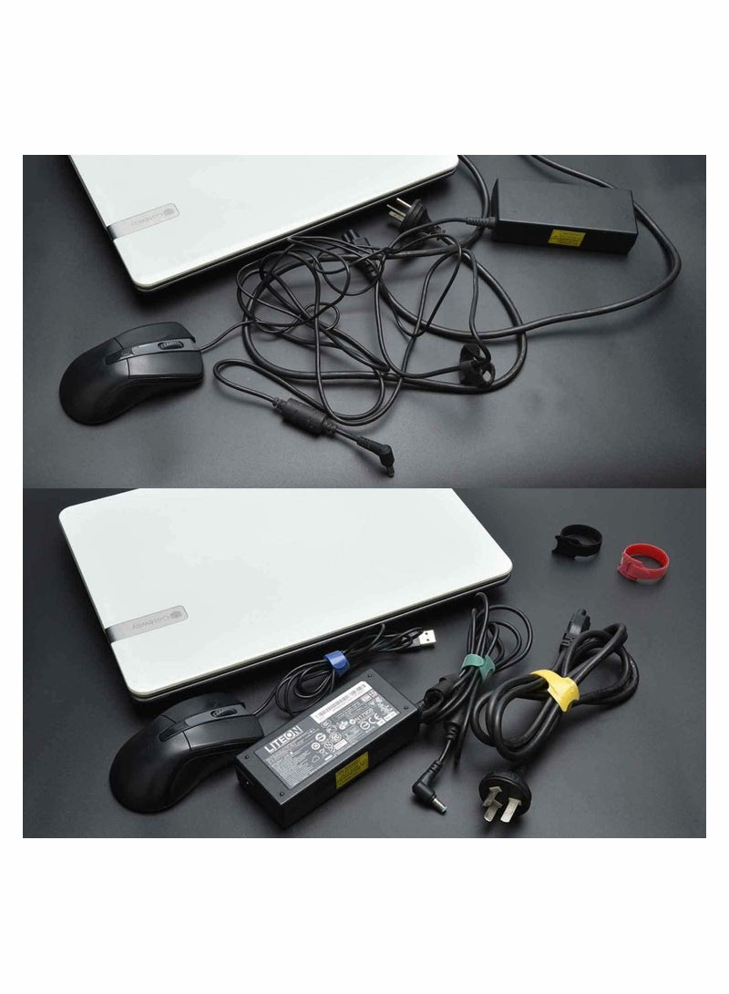 كاست ويف روابط كبل قابلة لإعادة الاستخدام ، أربطة سلك قابلة للتعديل مقاس 6 بوصات فاخرة ، أحزمة إدارة كبلات من القماش المصنوع من الألياف الدقيقة 5 ألوان (60 قطعة) - Image 4