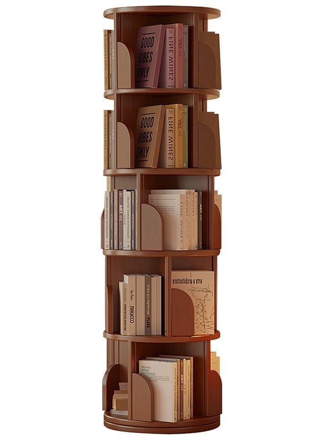 سولاكان رف كتب دوار 360 درجة - خزانة زاوية 5 طوابق، رف عرض خشبي حديث، موفر للمساحة، رف دوار مثالي لغرفة النوم، غرفة المعيشة، غرفة الدراسة، المساحات الصغيرة، المكتب - Image 2