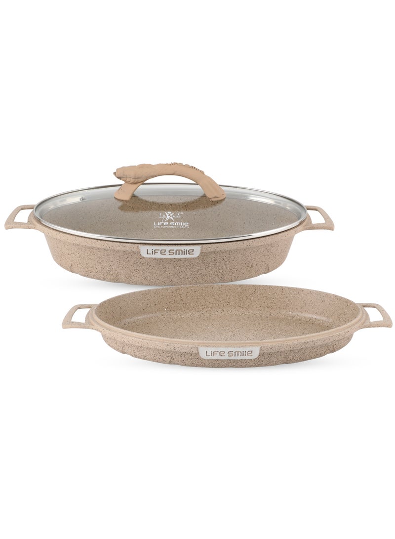 Life Smile Granite Nonstick Fish Pan Set –  Multi-Layer Granite Coating, Induction Compatible Aluminium Cookware - Image 1