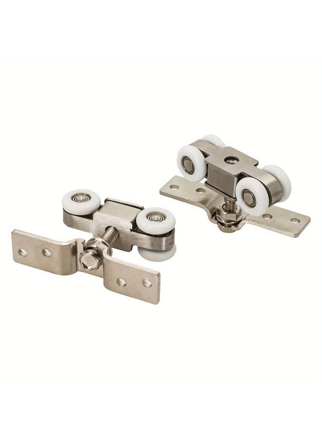 Heavy Duty Sliding Door Rollers Matte Metallic Finish Quiet Gliding Easy Installation - Image 1