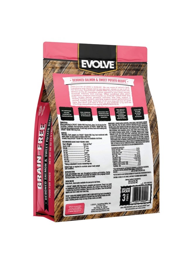 Evolve - Grain Free Deboned Salmon & Sweet Potato Recipe Dog Food, 3.5 Lb. - Image 1