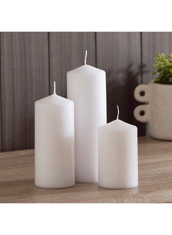 Home Box Luna 3-Piece Pillar Candle Set 6 x 18 x 6 cm  - Image 1