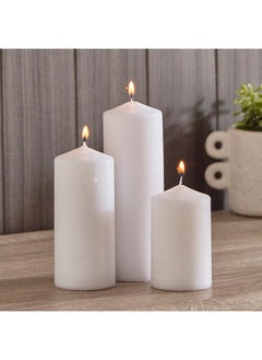 Home Box Luna 3-Piece Pillar Candle Set 6 x 18 x 6 cm  - Image 2