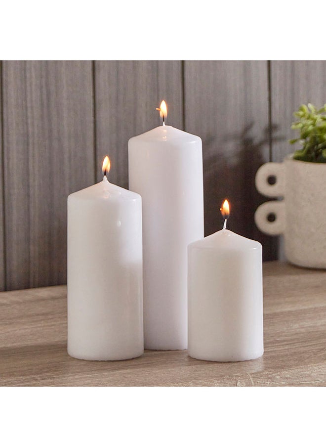 Home Box Luna 3-Piece Pillar Candle Set 6 x 18 x 6 cm  - Image 2