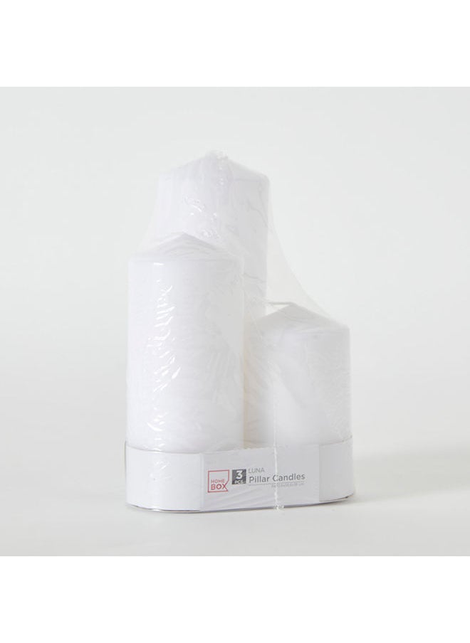 Home Box Luna 3-Piece Pillar Candle Set 6 x 18 x 6 cm  - Image 4