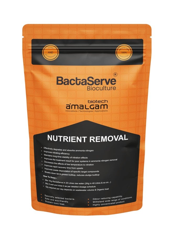 BactaServe - Nutrient Removal for Wastewater Treatment | ETP & STP Treatment Chemical | Remove nutrients from Waste Water by Using Bacterial Culture | 1 kg Bacterial Powder - Image 1
