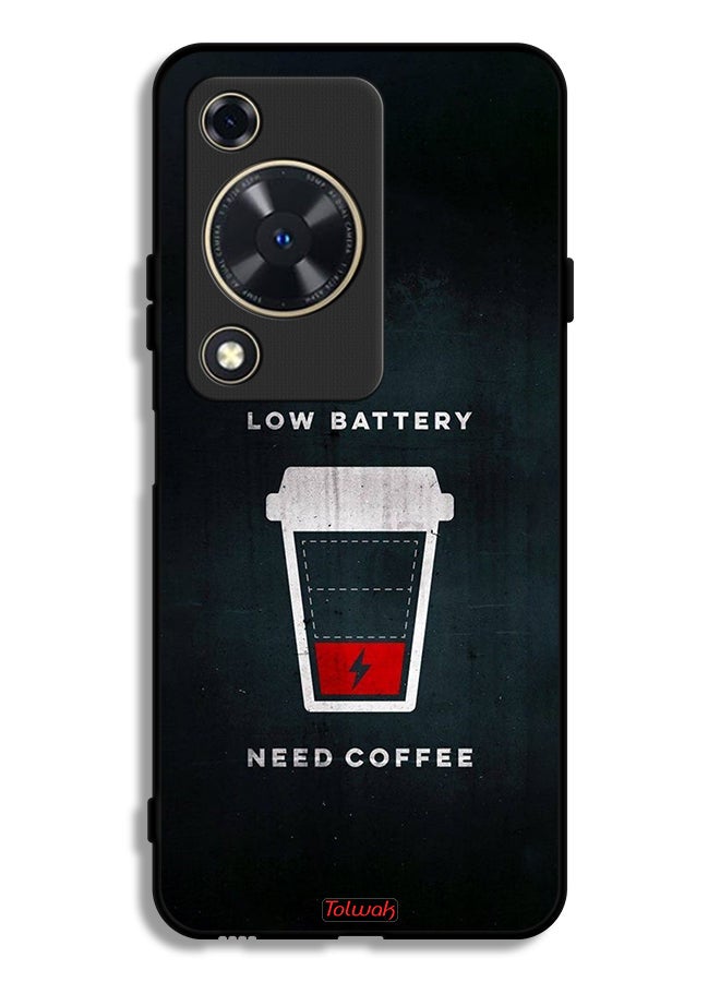 Tolwak Huawei Enjoy 70 Protective Case Cover Low Battery Need Coffee - Image 1