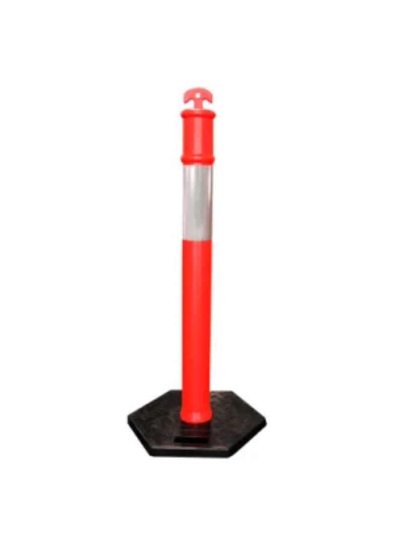 Border Traffic Delineator Post Cones Portable Parking Pole Barrier For Traffic Safety - Image 1