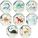 Potchen 24 Pack Dinosaur Paper Plates Dino Plates Dinosaur Birthday Decoration Disposable Dino Themed Birthday Supplies Tableware Decoration for Cake Snack Cookies Dessert 83 Inch - Image 2
