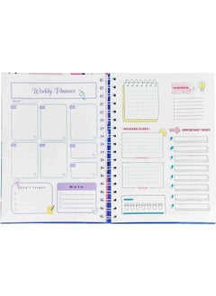 Lizy Hard Cover Spiral Undated Talking Agenda 17X24 cm Design-2  - Image 5