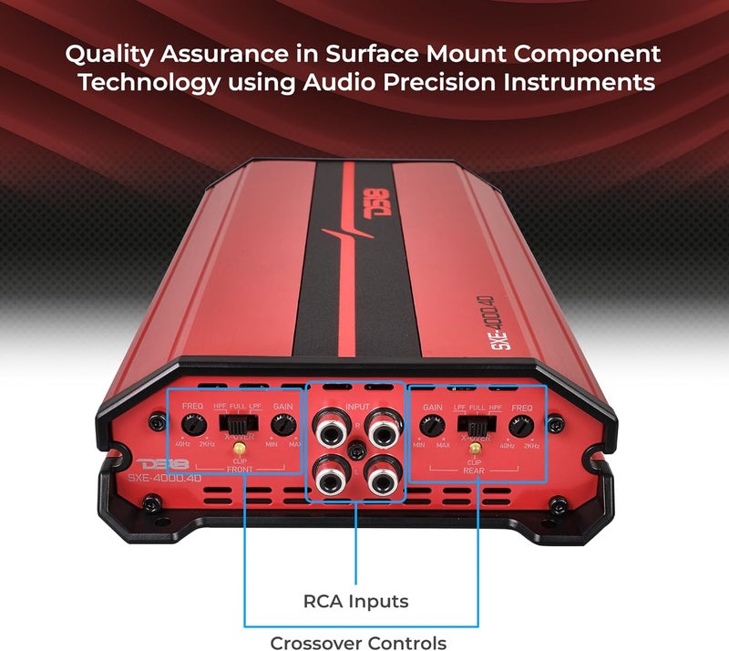 DS18 SXE-4000.4D/RD Car Amplifier - 4-Channel Class D 4000 Watts - Image 4