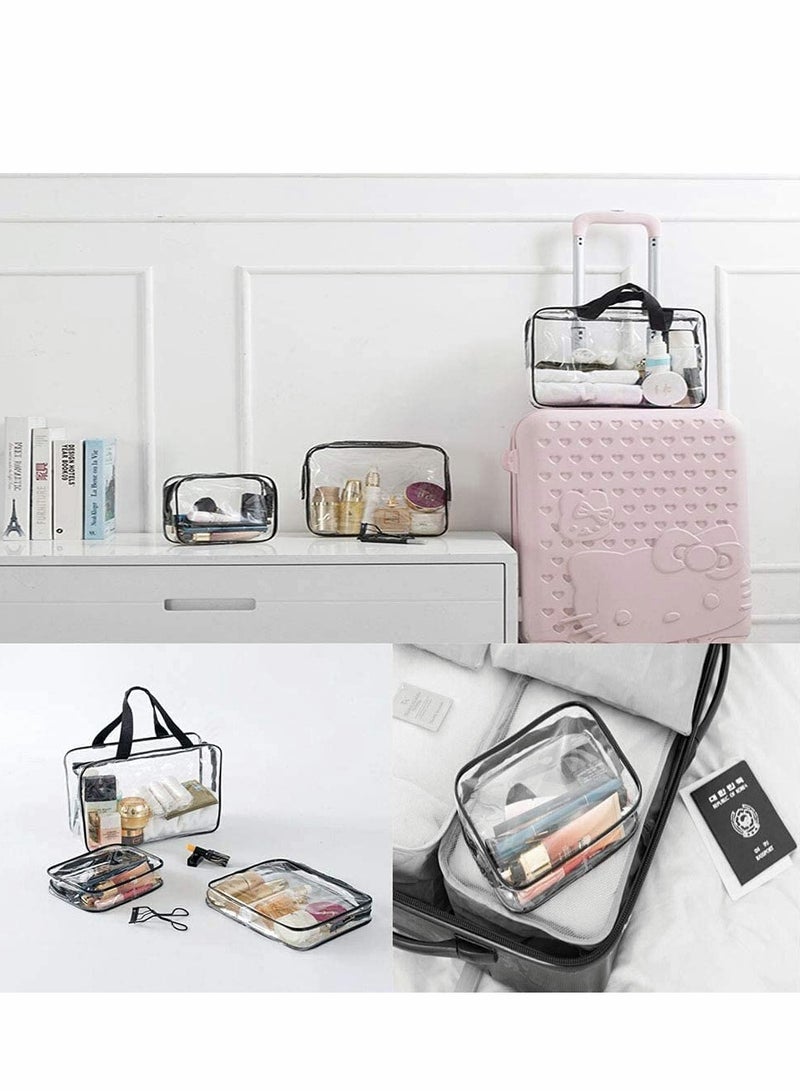 Versatile Waterproof Clear Travel Toiletry Bag 3 in 1 Organizer for Men Women and Kids Perfect for Travel and Home - Image 2