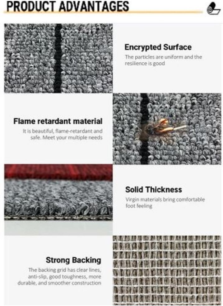 AL WADI FURNITURE AWF Al Wadi Furniture Loop Pile Carpet Crimson  - Image 4