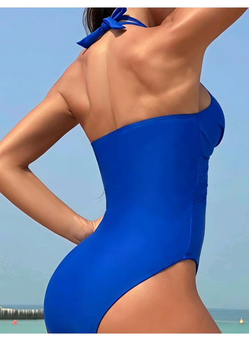 Shein Summer Beach Twist Front Halter One Piece Swimsuit FROM SHEIN - Image 5