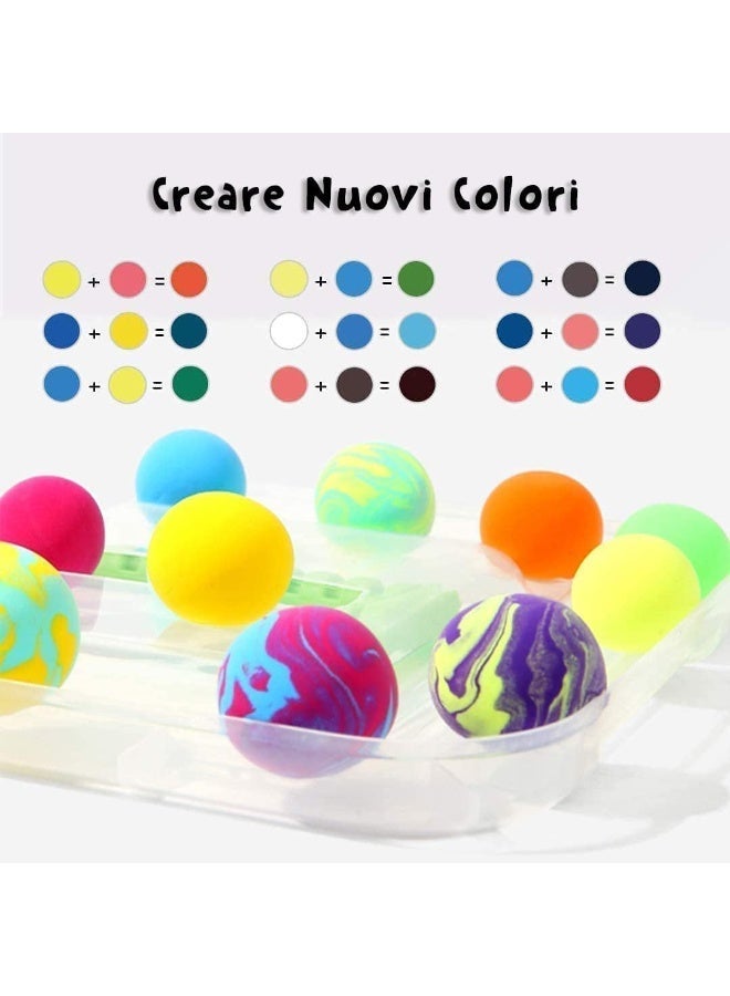 DOUGH 12 Colour (72 Pieces) Polymer Modelling for Children for Clay without Baking Polymer Foam Clay - Image 2