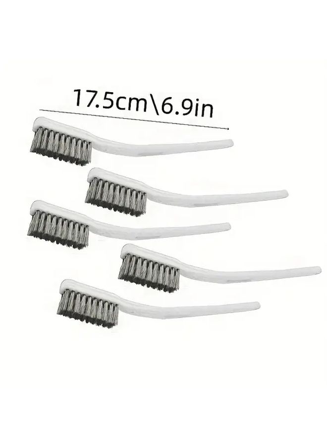 5Pcs Heavy Duty Industrial Wire Brush Long Handle Rust Remover Paint Stripper Polisher - Image 4