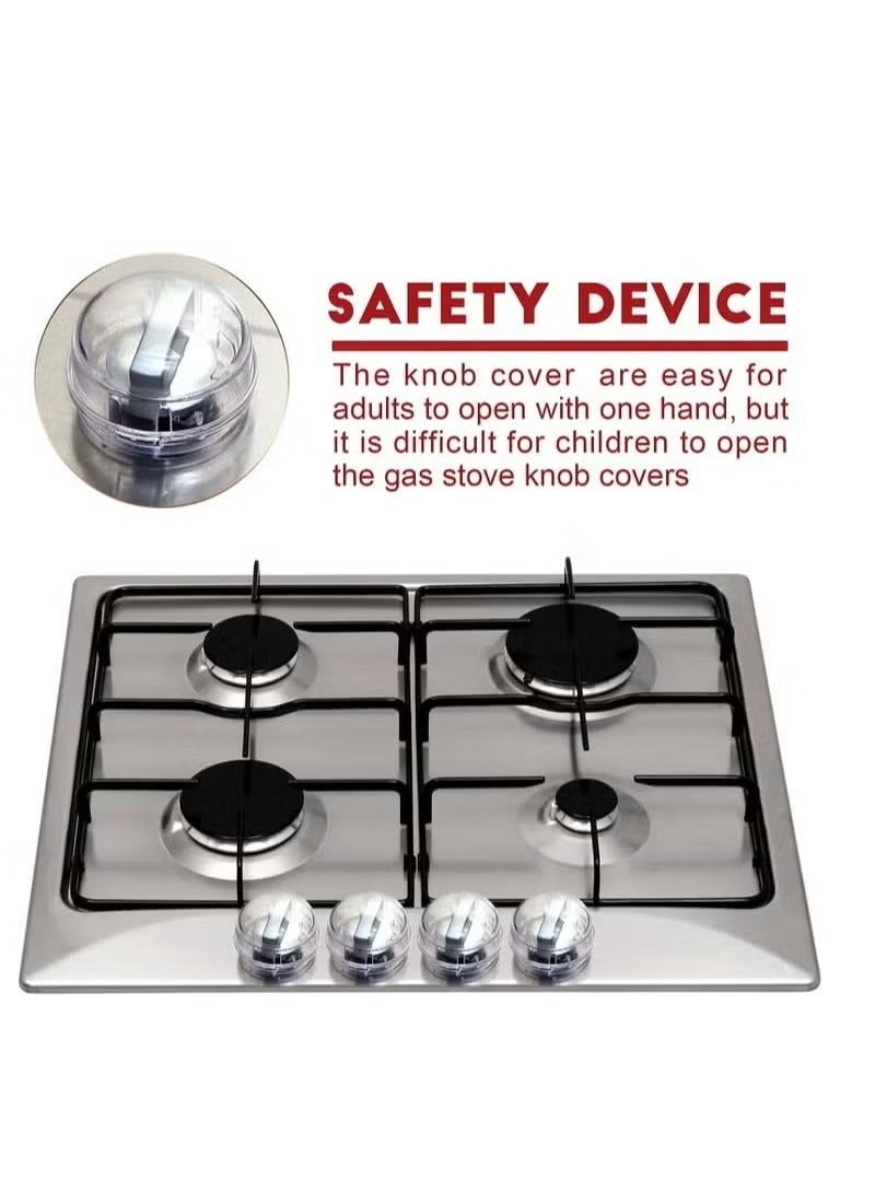 OMEVE 6PCS Transparent Stove Knob Covers Kitchen Gas Stove Knob Covers Safety Oven Knob Covers Toddler Child Proof Kitchen Safety Guard Easy to Install for Home Kitchen - Image 4