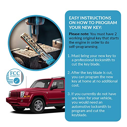 Keyless2Go Replacement for Keyless Remote Head Key Fob 4 Button KOBDT04A and OHT692427AA (2 Pack) - Image 5