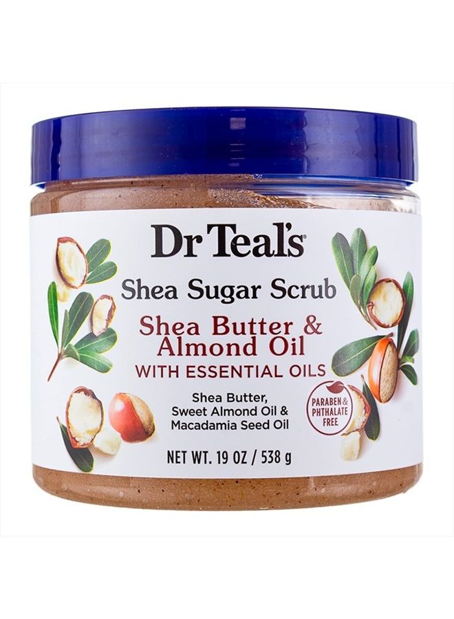Dr Teal's Dr. Teal's Shea Sugar Scrub Shea Butter & Almond Oil 19 Ounce Jar  - Image 1
