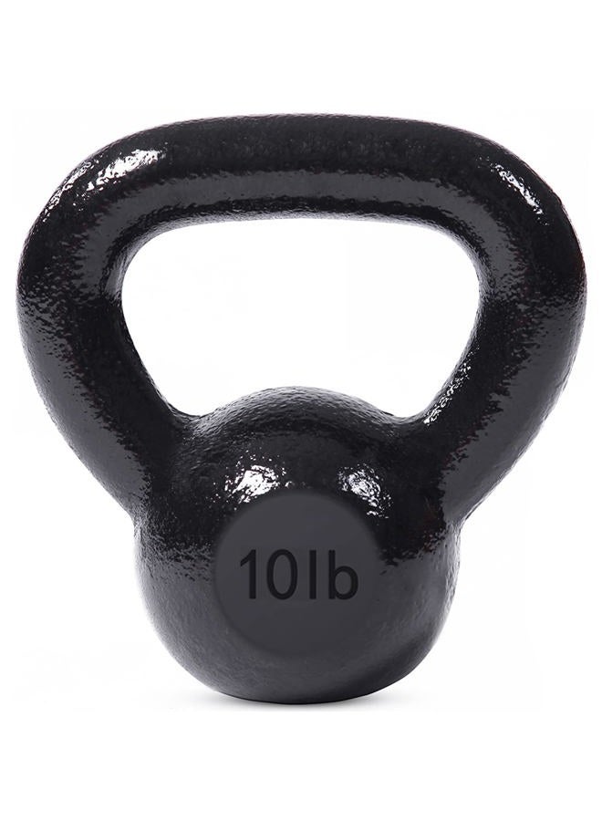JFIT Kettlebell Weights Cast Iron – 10 Pounds - Ballistic Exercise, Core Strength, Functional Fitness, and Weight Training Set - Free Weight, Equipment, Accessories - Image 1