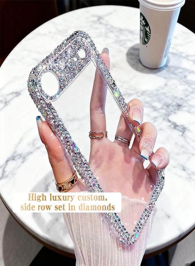 Cavdycidy جراب Cavdycidy المصمم والمتوافق مع iPhone 17 Air Bling الشفاف للنساء، جراب هاتف لامع لطيف مع حماية للكاميرا من أحجار الراين الماسية المتلألئة، غطاء صلب كريستالي مضاد للسقوط للفتيات - Image 5