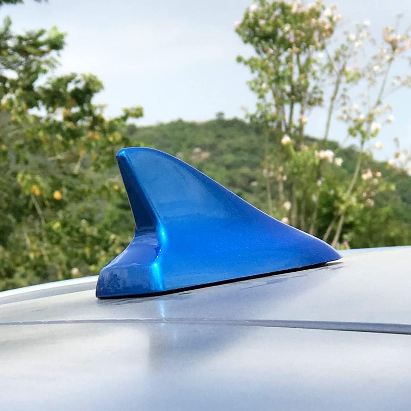 idain Auto Car Shark Fin Universal Roof Antenna Dummy Aerial for Decoration ONLY (Blue) - Image 3