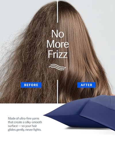 REST® Evercool®+ Starter Sheet Set, King, Blue, Breathable Bed Sheets for Hot Sleeper and Night Sweats, with Pillowcases, with Ionic+ Self-Cleaning Silver Yarn for Sensitive Skin, 3PCS No Flat Sheet - Image 4