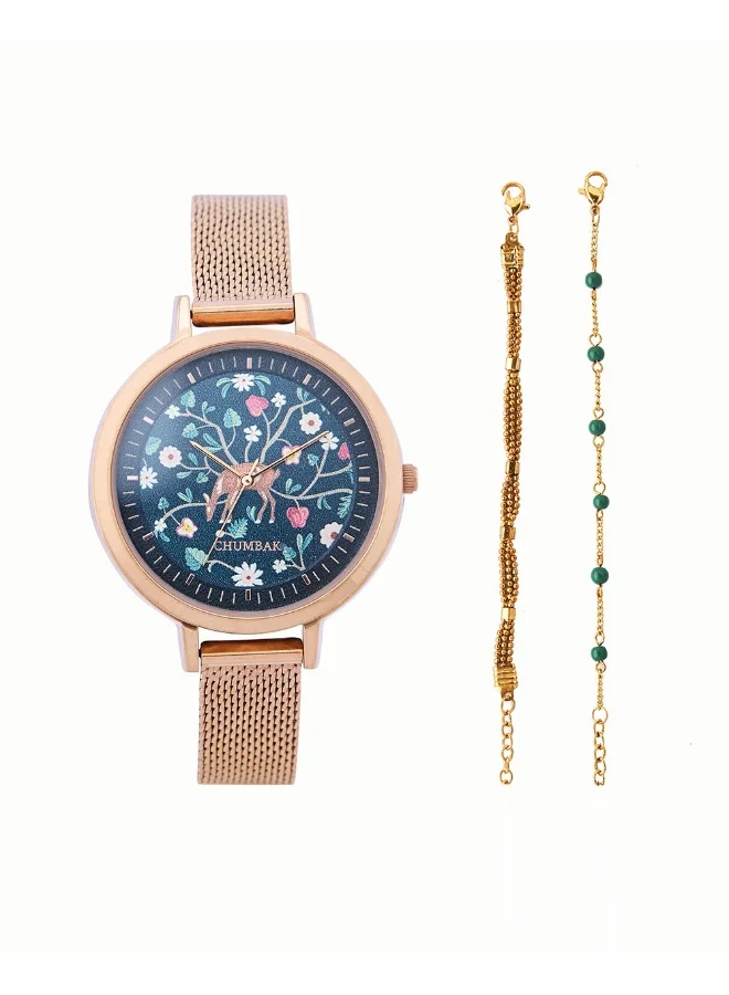 Chumbak Hangul Mesh Strap Watch with Bracelet Set | Kashmir Trails
