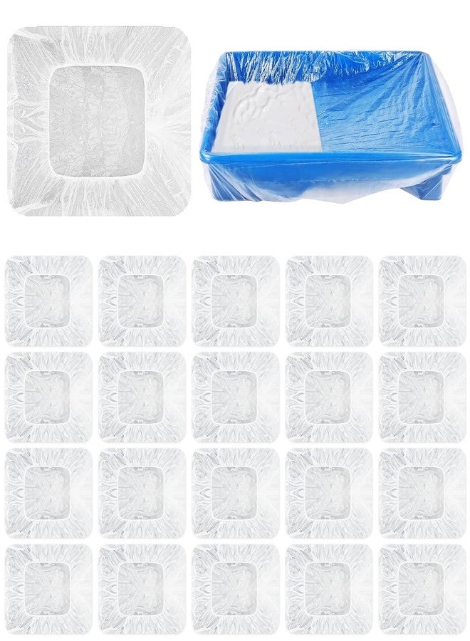 Hysagtek 30 Pcs Paint Tray Liners Disposable 18 Inch Paint Roller Tray Liners Paint Pan Liners Plastic Paint Pan Cover for House Walls Ceilings Painting - Image 1