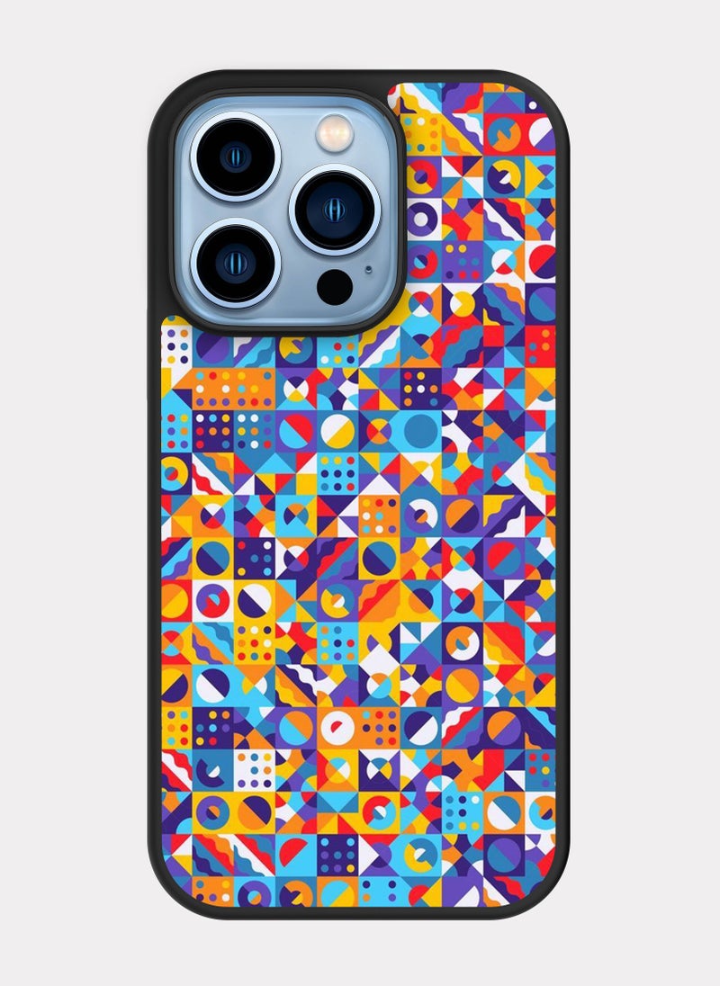 PXLAAT iPhone 13 Pro case cover Colorful Geometric Pattern - Image 1