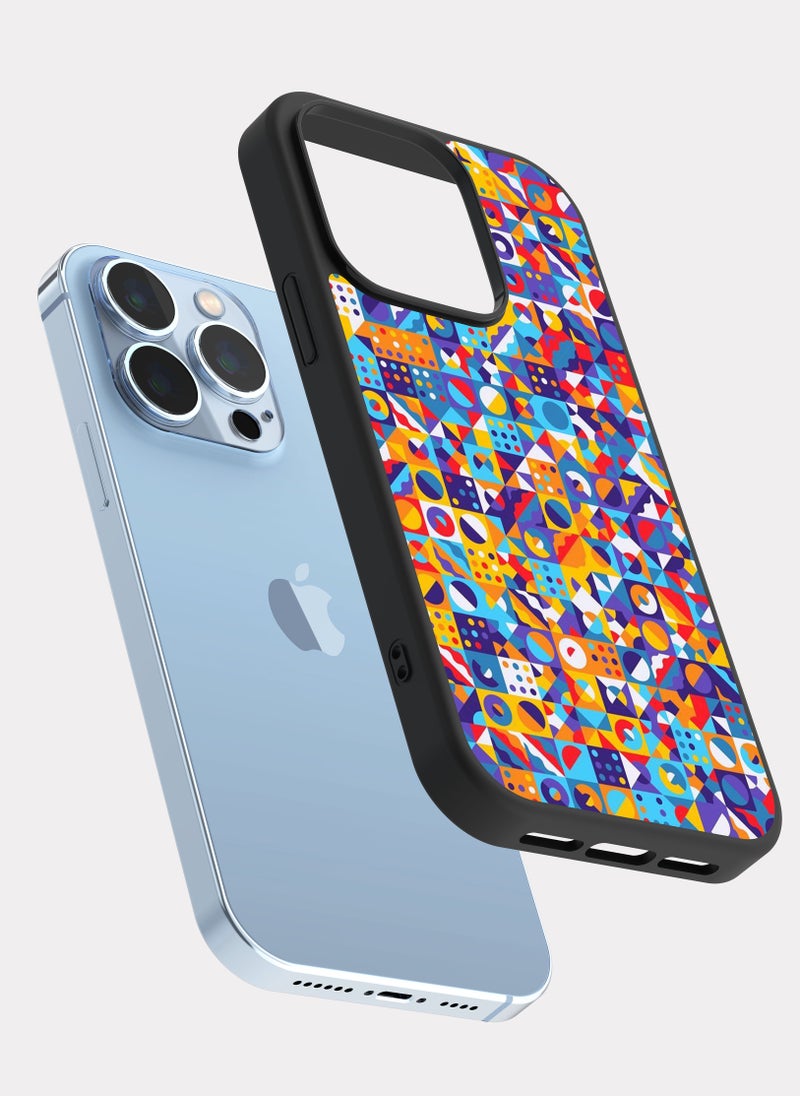 PXLAAT iPhone 13 Pro case cover Colorful Geometric Pattern - Image 2