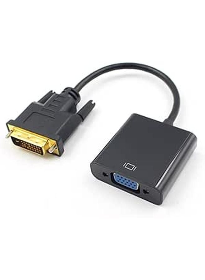 VGA Male to Female Adapter DVI to VGA Converter Cable for PC Laptop HDTV Monitor - Image 1