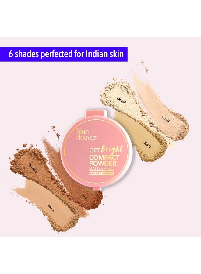 بلو هيفن بودرة مضغوطة جيت برايت أول سكين من بلو هيفن للنساء مع عامل حماية من الشمس، غير لاصقة، خالية من الزيوت، تركيبة خفيفة الوزن، فانيليا، 16 جرام - Image 3