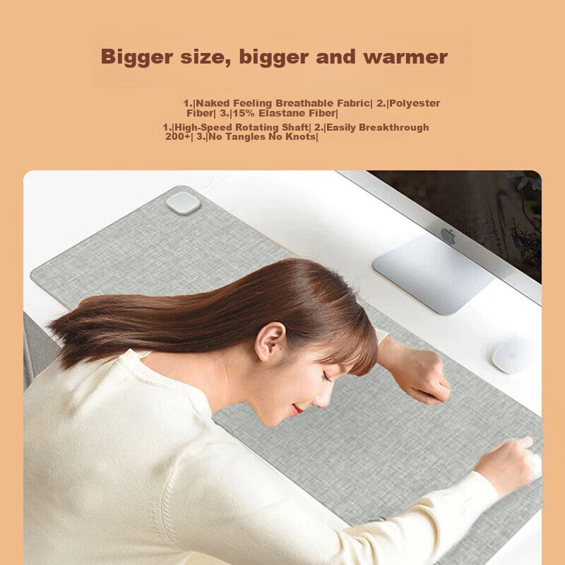 DAREU [New National Standard 3C Certified] 800*330*1.8mm Quick Heating Mouse Pad Large Size Intelligent Heating Computer Keyboard Warming Desk Pad Light Gray - Image 2