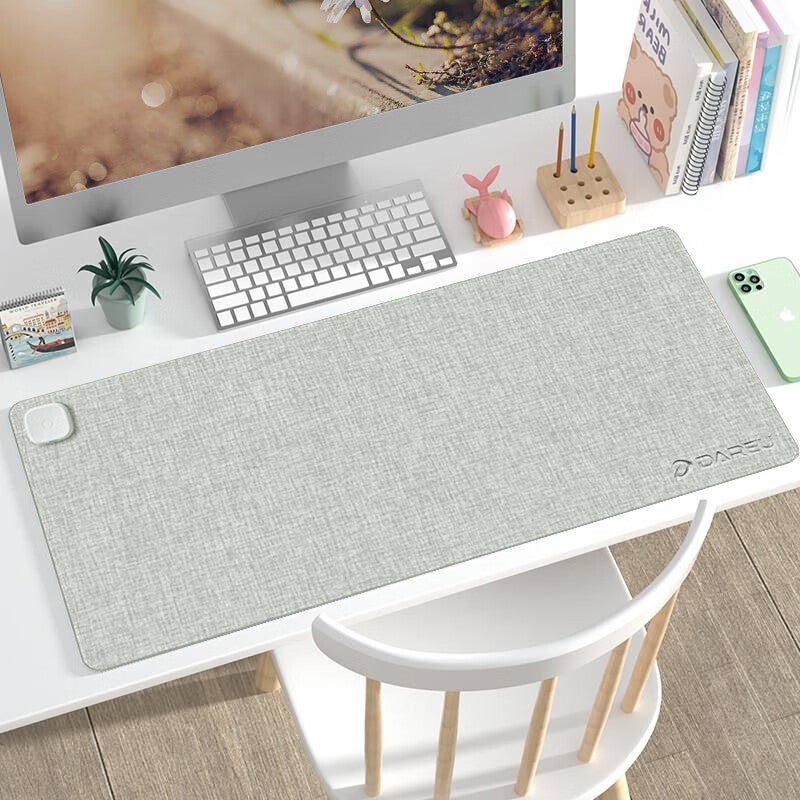 DAREU [New National Standard 3C Certified] 800*330*1.8mm Quick Heating Mouse Pad Large Size Intelligent Heating Computer Keyboard Warming Desk Pad Light Gray - Image 3