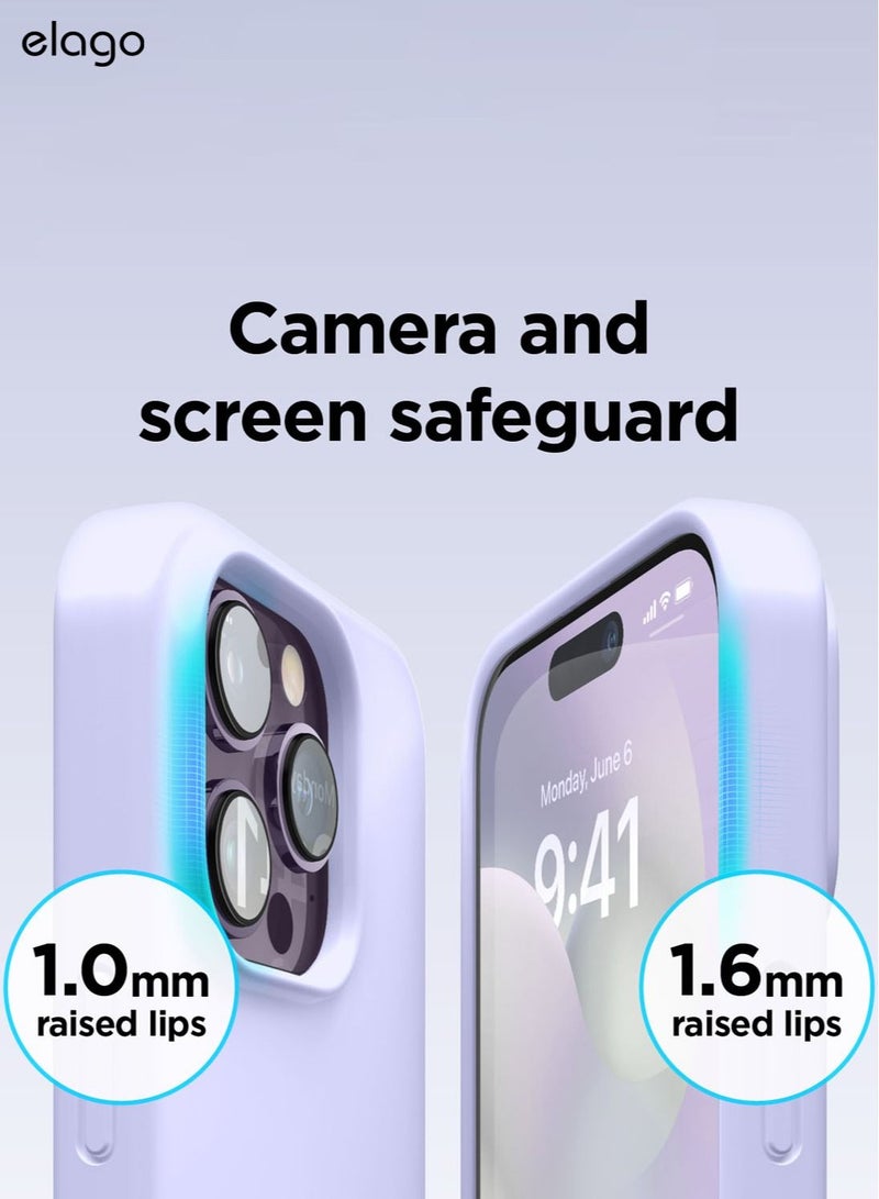 Elago Silicone Shockproof iPhone 14 Pro Case Cover with MagSafe - Purple - Image 4