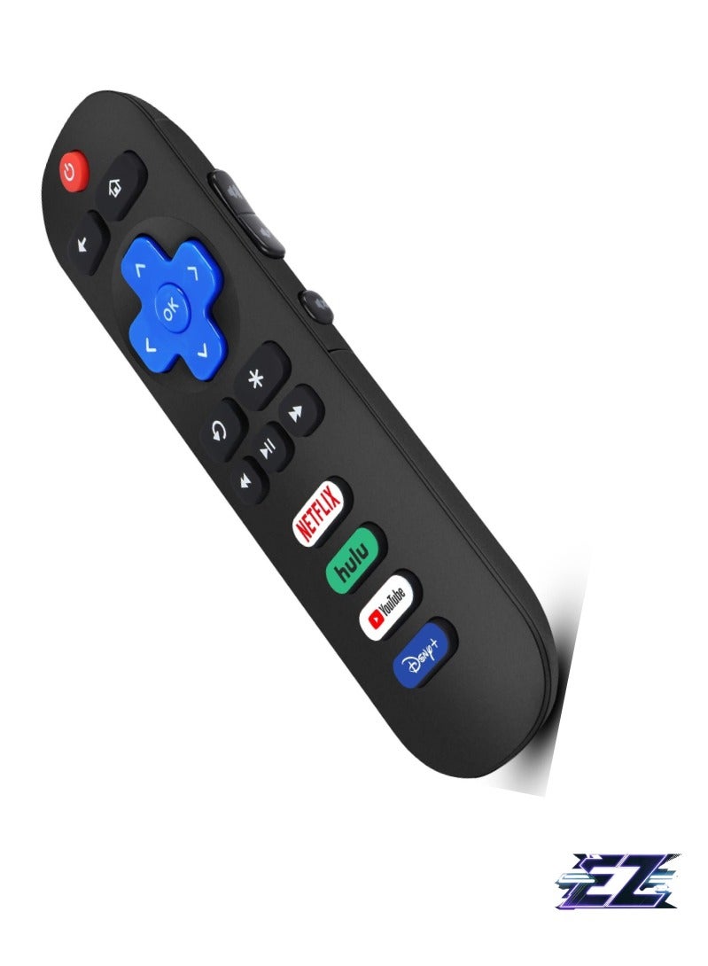 ELTRAZONE Replacement Remote Control for All Roku TVs – Compatible with TCL, Hisense, Sharp, Insignia, Onn, Element, Westinghouse, and Philips Roku Series Smart TVs – Featuring Netflix, Hulu, YouTube, Disney Plus Buttons - Image 2