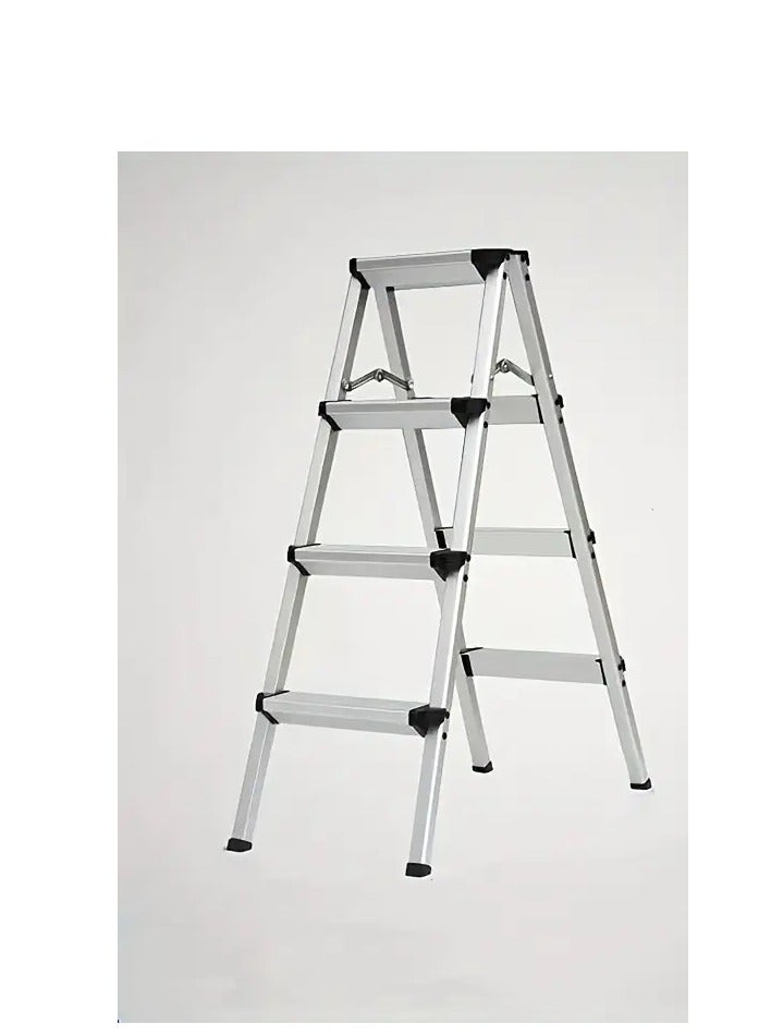 TORONTO 4-Step Aluminum Folding Step Ladder – Heavy Duty 220 kg Load Capacity – Anti-Slip Pedals, Safety Lock – Portable and Lightweight Ladder for Kitchen, Office, Home, Garage – Indoor & Outdoor Use  - Image 1