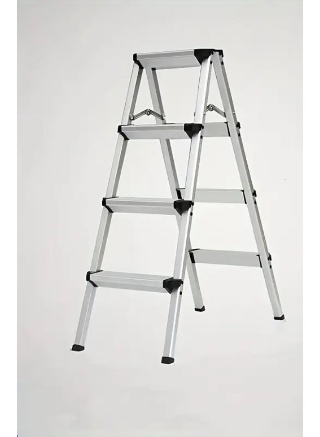TORONTO 4-Step Aluminum Folding Step Ladder – Heavy Duty 220 kg Load Capacity – Anti-Slip Pedals, Safety Lock – Portable and Lightweight Ladder for Kitchen, Office, Home, Garage – Indoor & Outdoor Use  - Image 3
