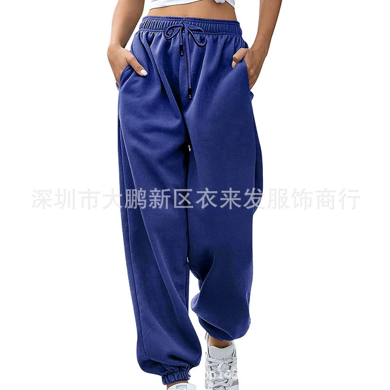 2021 Fashion Sweatpants Harlan Pockets Casual 16 Colors Blue