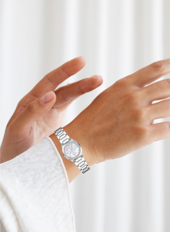 MARTINI Elegant Martini Women's Watch Stylish Silver Dial Stainless Steel Band Water Resistant Perfect for Casual and Formal Wear - Image 2