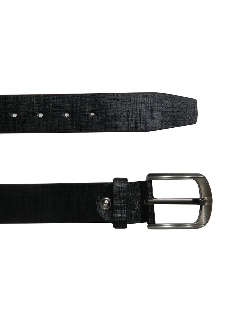 LAVERI LEATHER GENUINE LEATHER 40 MM FORMAL AND CASUAL BLACK BELT FOR MENS - Image 5
