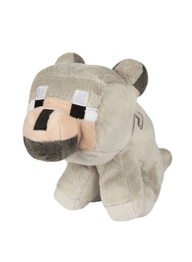 JINX دمية محشوة من جينكس، ذئب صغير من ماينكرافت، رمادي، 5 بوصات طولا - Image 1