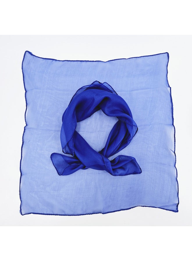 Magic Scarf Magician Special Chiffon Scarf Stage Magic Props Children's Day Party Talent Show-Color:G1596 Chiffon Scarf (30*30cm Blue) - Image 1