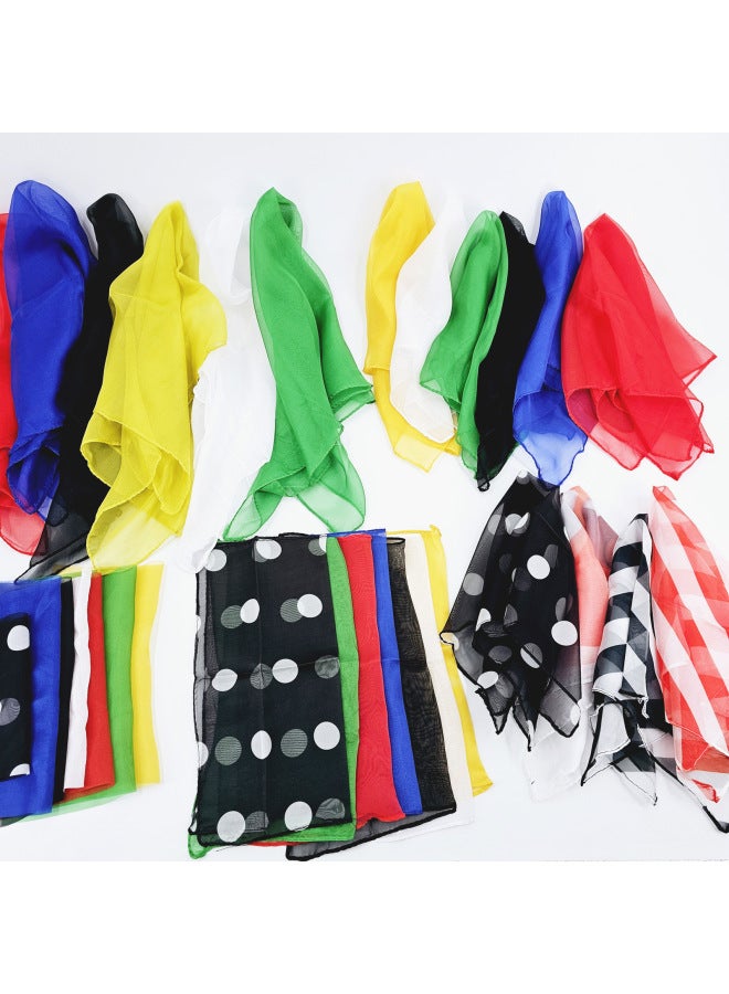Magic Scarf Magician Special Chiffon Scarf Stage Magic Props Children's Day Party Talent Show-Color:G1596 Chiffon Scarf (30*30cm Blue) - Image 2