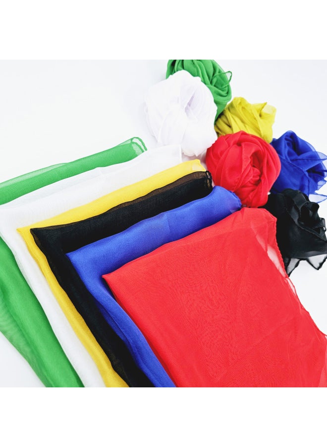 Magic Scarf Magician Special Chiffon Scarf Stage Magic Props Children's Day Party Talent Show-Color:G1596 Chiffon Scarf (30*30cm Blue) - Image 3