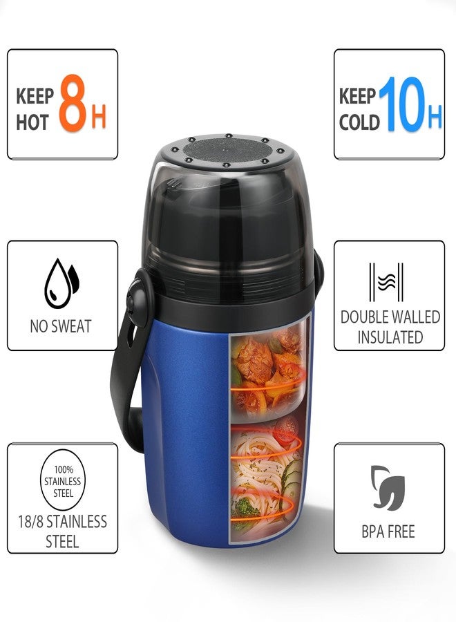wiwens 32oz Lunch Containers for Adults Soup Thermo for Hot Food Jar Stainless Steel Insulated Vacuum Leak Proof Wide Mouth Thermal Bento Box with Spoon - Image 3